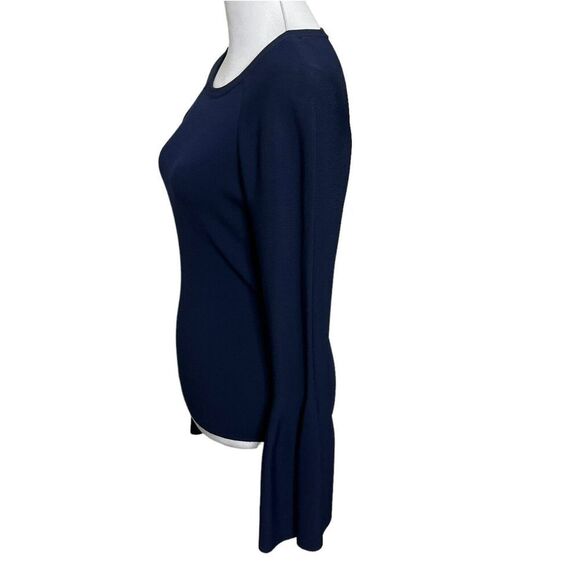 Jonathan Simkhai Signature Bell Sleeves Knit Blouse in Navy Blue - Size Small - Picture 4 of 14